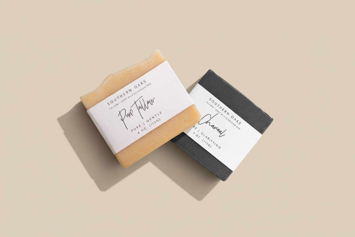 Monthly soap subscription box with two cleansing bars