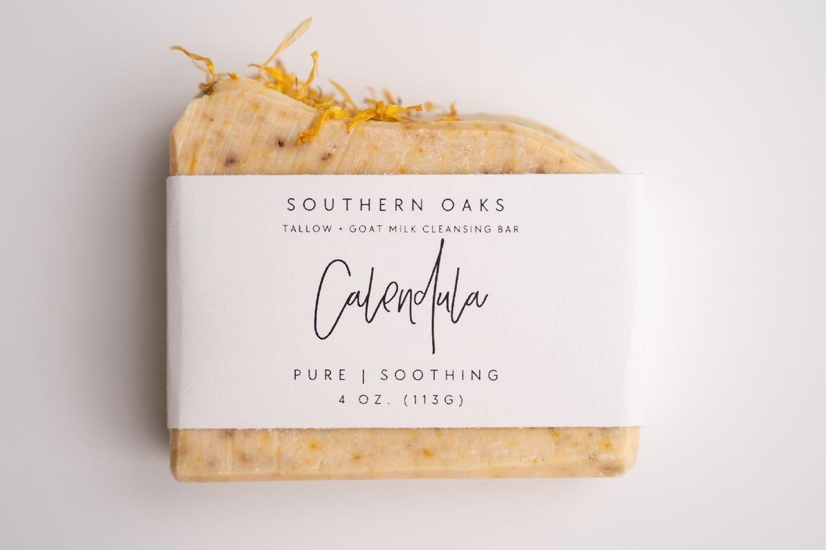 Calendula tallow goat milk healing cleansing bar