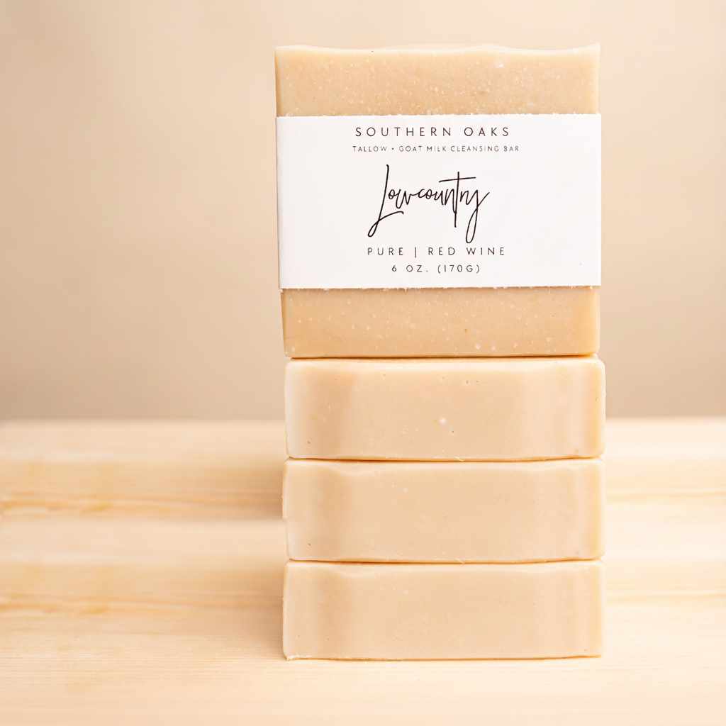 Lowcountry | Tallow + Goat Milk + Wine Luxury Cleansing Bar