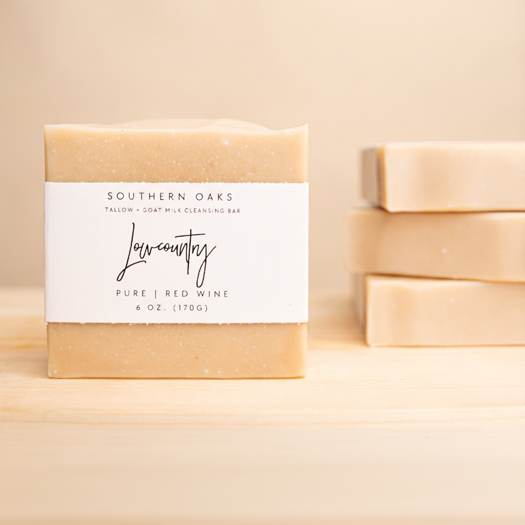 Lowcountry | Tallow + Goat Milk + Wine Luxury Cleansing Bar