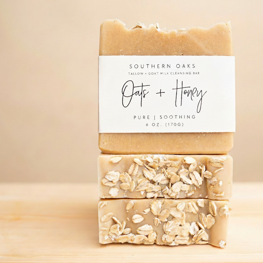 Oats + Honey | Tallow + Goat Milk Luxury Cleansing Bar